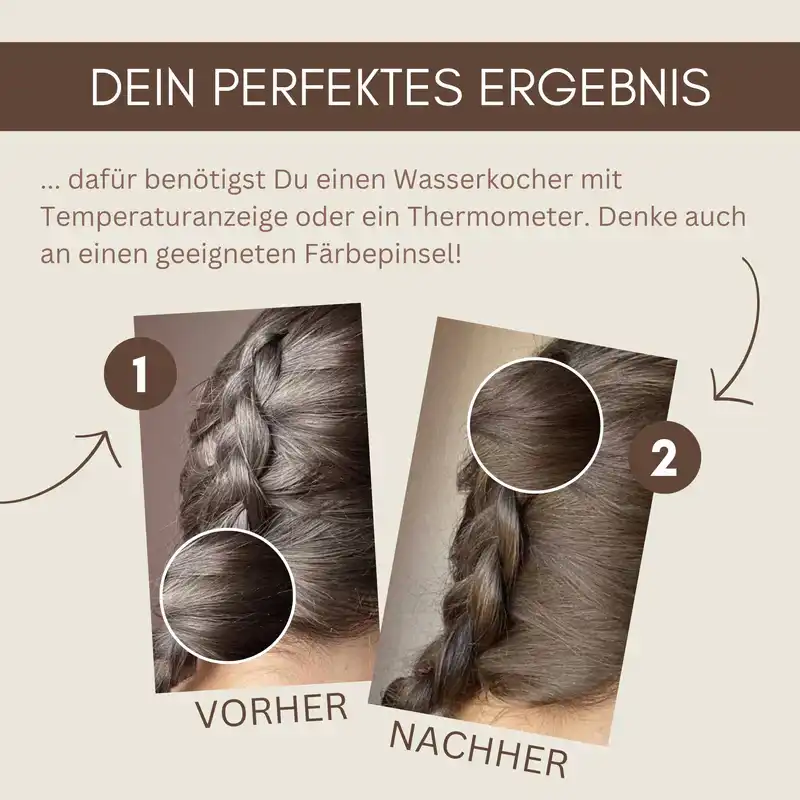 Profi-Pflanzenhaarfarbe farblose warm-schimmernde Volumen-Glanz-Haarpackung "warm shiny hair pack"