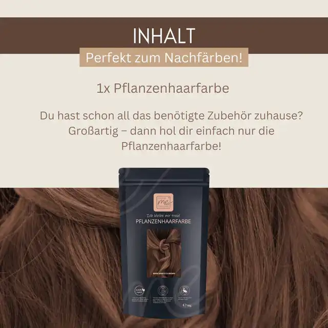 Profi-Pflanzenhaarfarbe warmes Marokko-Braun "warm marocco brown"