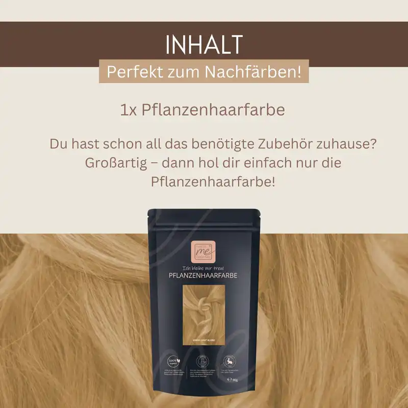 Profi-Pflanzenhaarfarbe SET warmes Hell-Blond "warm light blond"