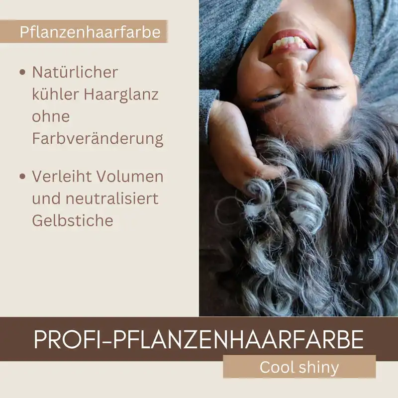 Profi-Pflanzenhaarfarbe SET kühle farblose Volumen-Glanz-Haarpackung "cool shiny hair pack"
