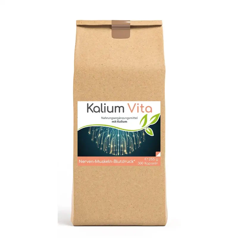 Kalium Kapseln - (Kaliumcitrat) 530 mg pro Tagesdosis (Nerven-Muskeln-Blutdruck)