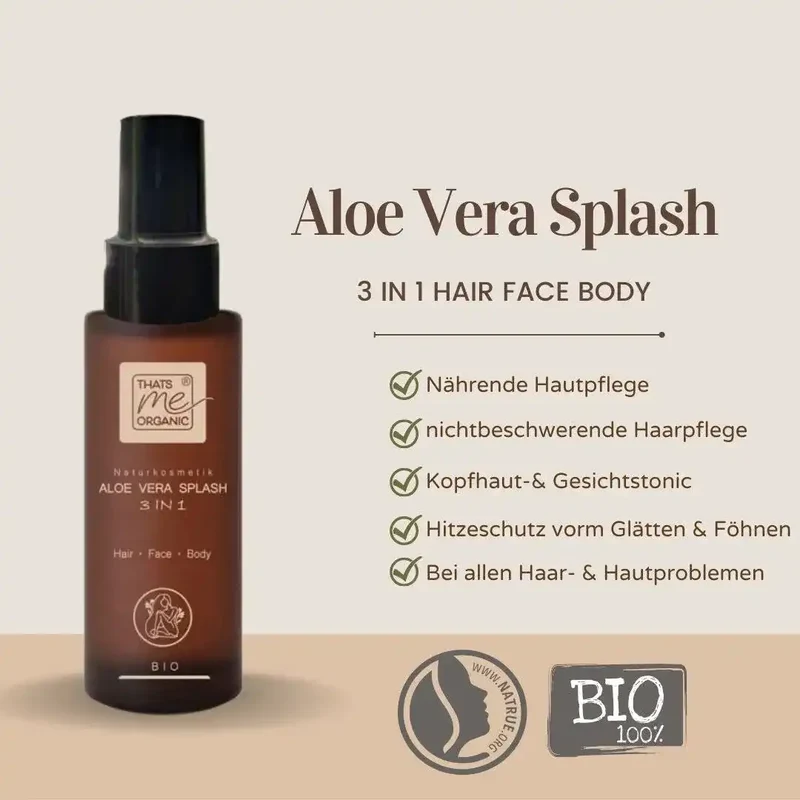 BIO-Aloe Vera Splash 3in1 Hair-Face-Body 100ml Naturkosmetik