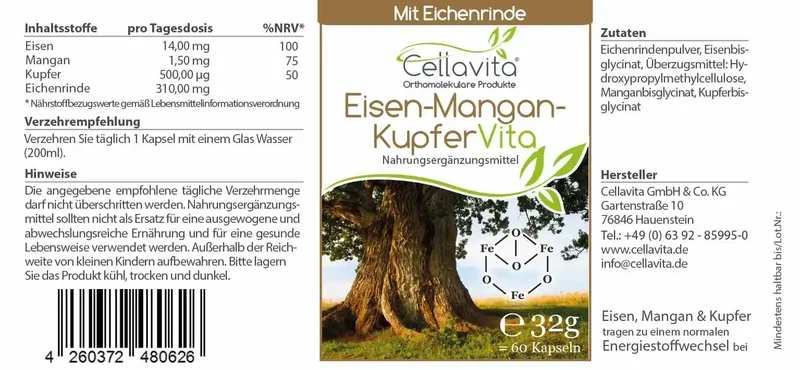 Eisen-Mangan-Kupfer Kapseln