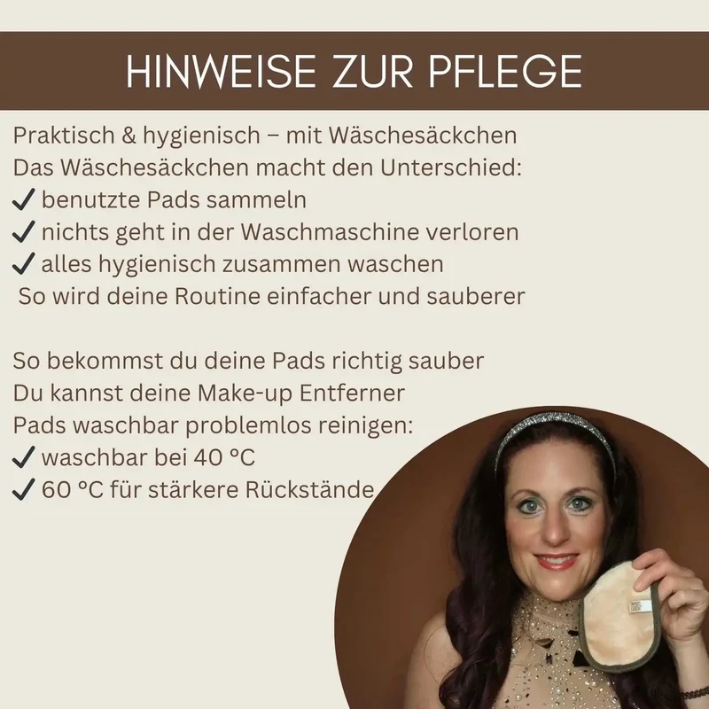Wiederverwendbare Abschminkpads (Set 9-teilig)