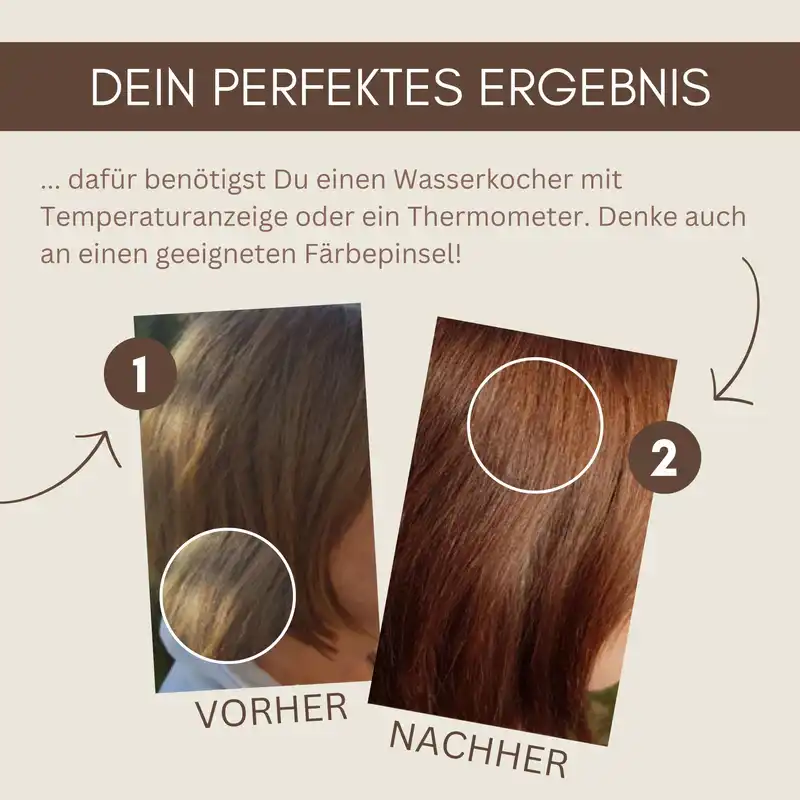 Profi-Pflanzenhaarfarbe warmes Gold-Braun "warm golden brown"