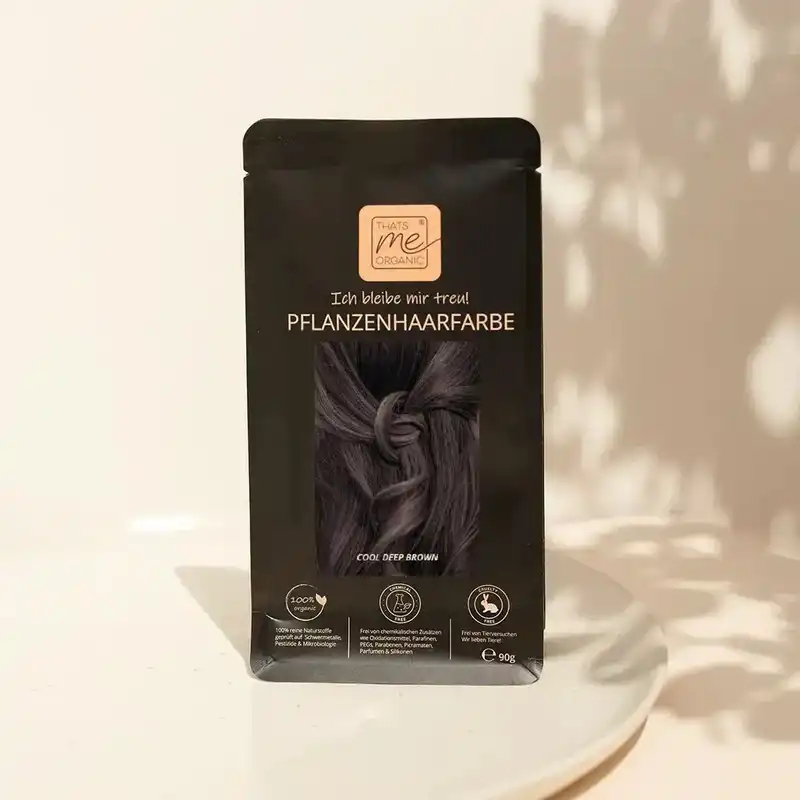 Profi-Pflanzenhaarfarbe kühles dunkles Braun "cool deep brown"