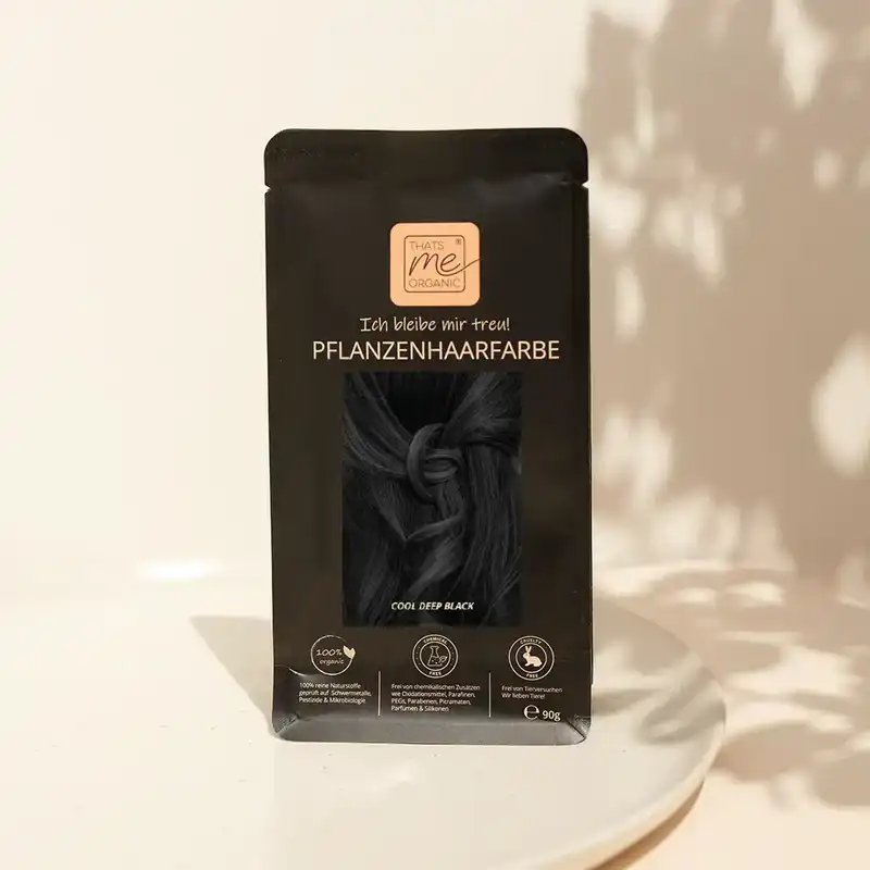 Profi-Pflanzenhaarfarbe kühles dunkles Schwarz "cool deep black"