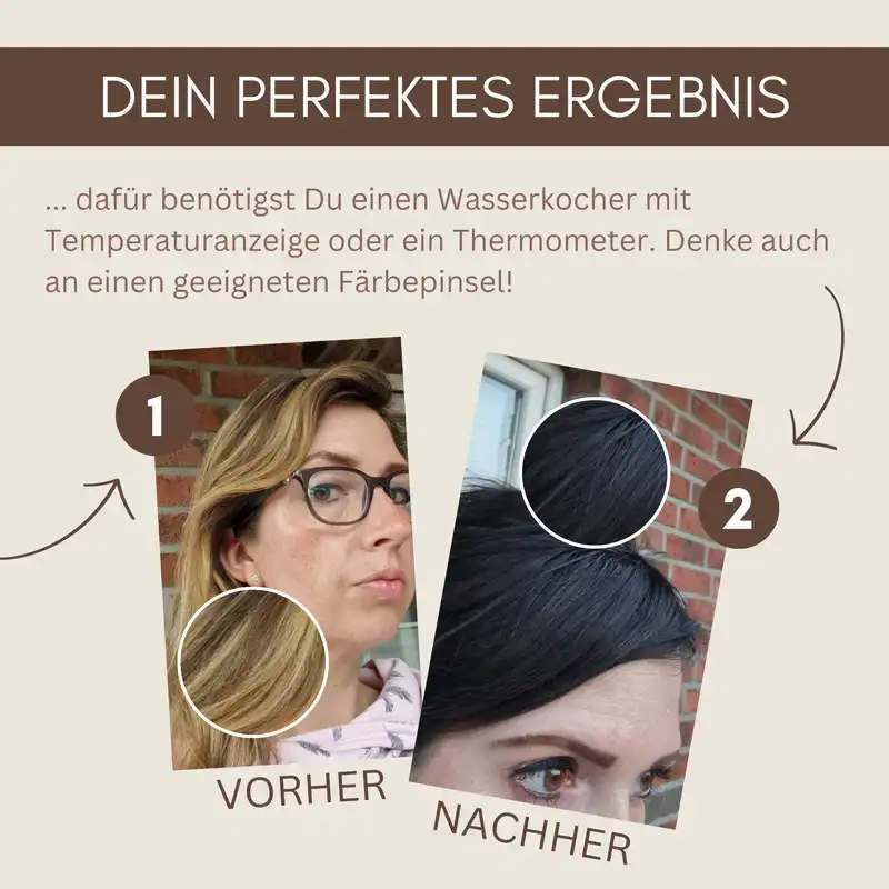 Profi-Pflanzenhaarfarbe kühles dunkles Schwarz "cool deep black"