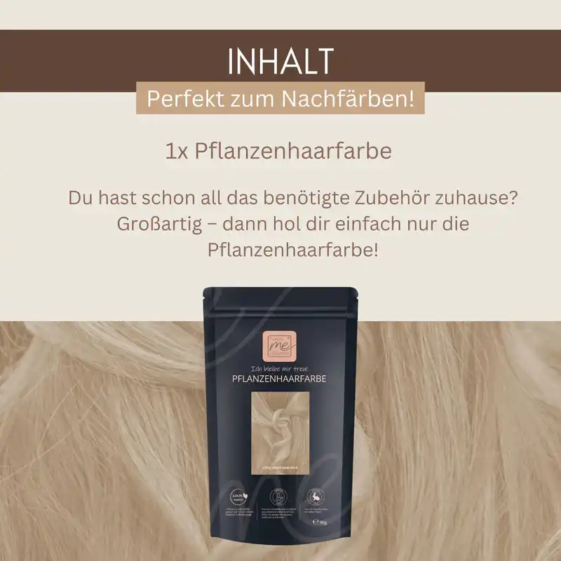Profi-Pflanzenhaarfarbe kühle farblose Volumen-Glanz-Haarpackung "cool shiny hair pack"