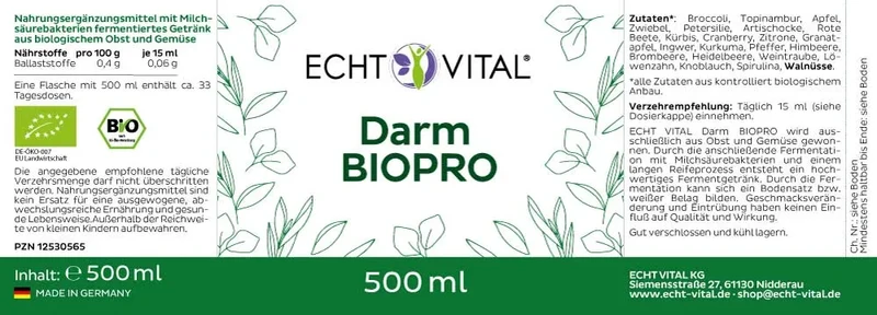 Darm BIOPRO - 1 Flasche mit 500 ml