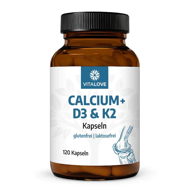 Calcium + D3 & K2 Kapseln – 120 Kapseln