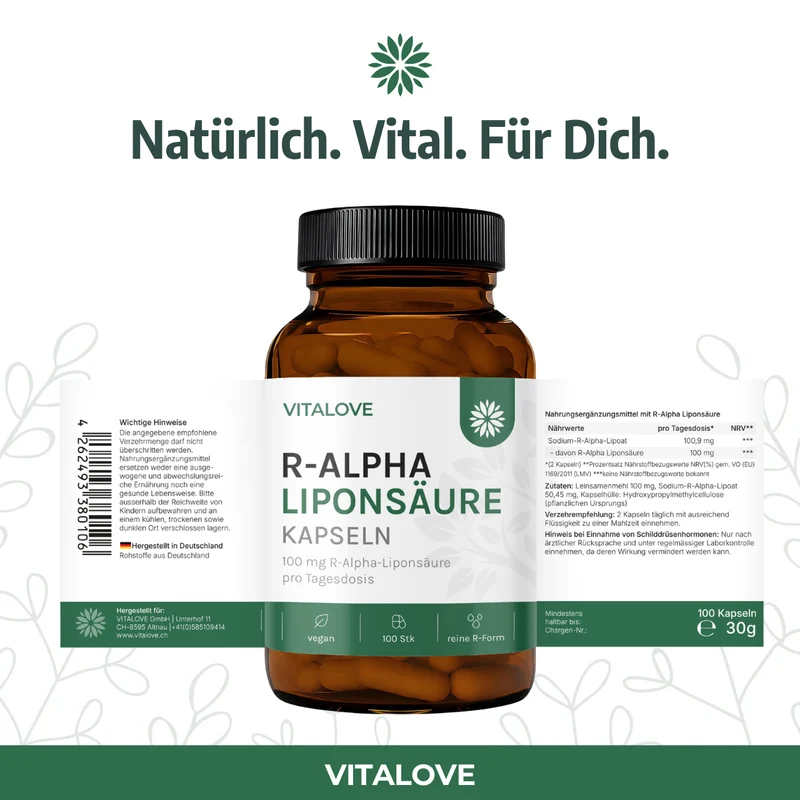 R-Alpha-Liponsäure Kapseln – 100 Kapseln