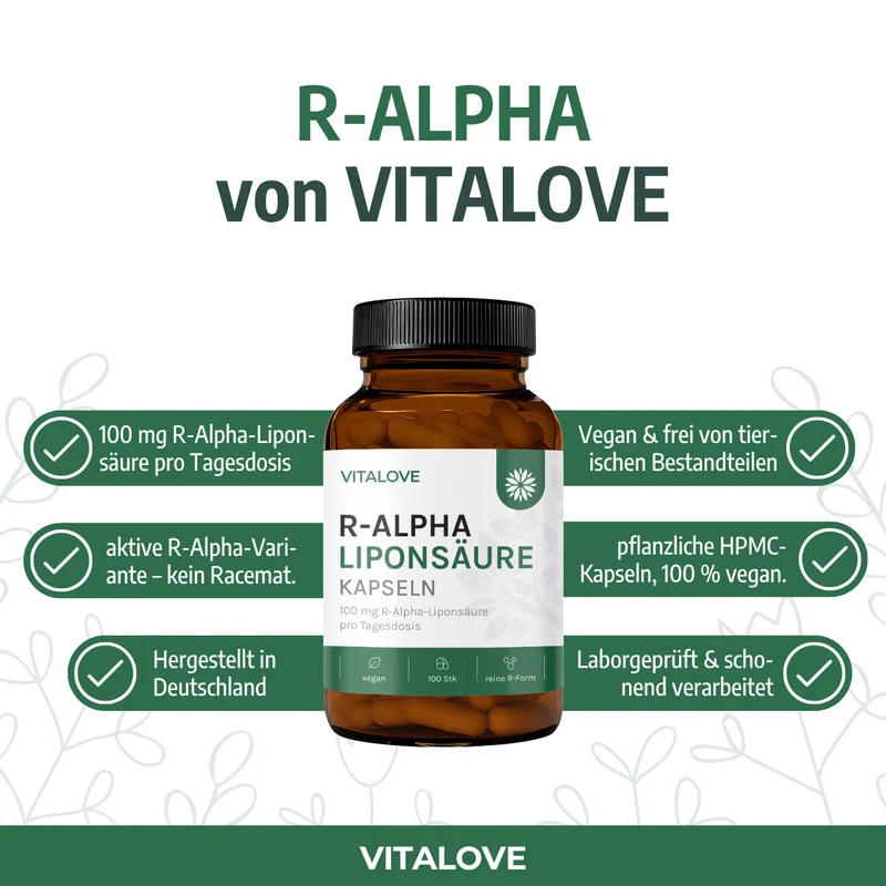 R-Alpha-Liponsäure Kapseln – 100 Kapseln