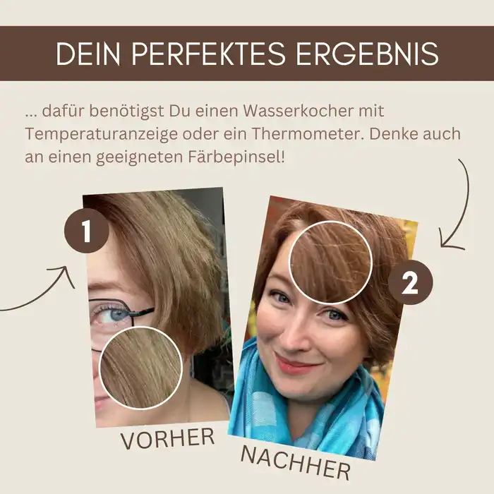 Profi-Pflanzenhaarfarbe SET "warmes dunkles Sahara Blond - warm dark Sahara blond"