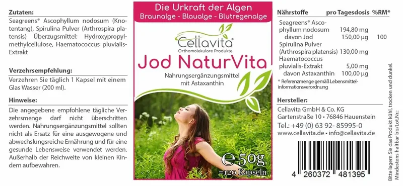 Jod Natur (Astaxanthin) Kapseln
