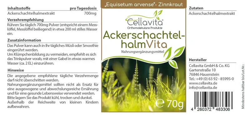 Ackerschachtelhalm (Zinnkraut) - Pulver (Vita)
